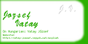 jozsef vatay business card